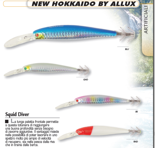 Allux - Alcedo Squid Diver mm. 100 gr. 12 colore GHO